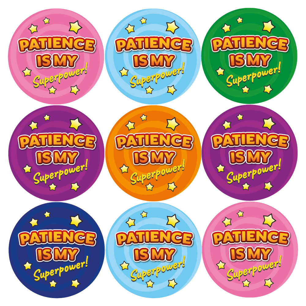 48 Patience is my Superpower Reward Stickers — MyClassroom
