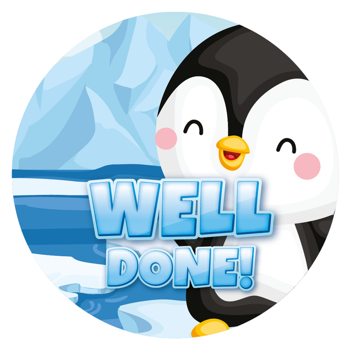 Penguin Praise Words Reward Stickers