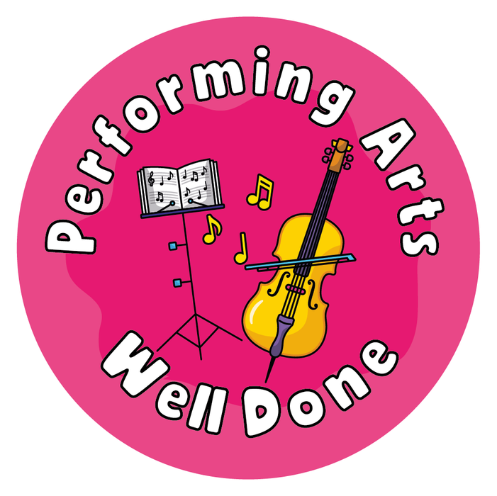 Performing Arts Well Done Reward Stickers