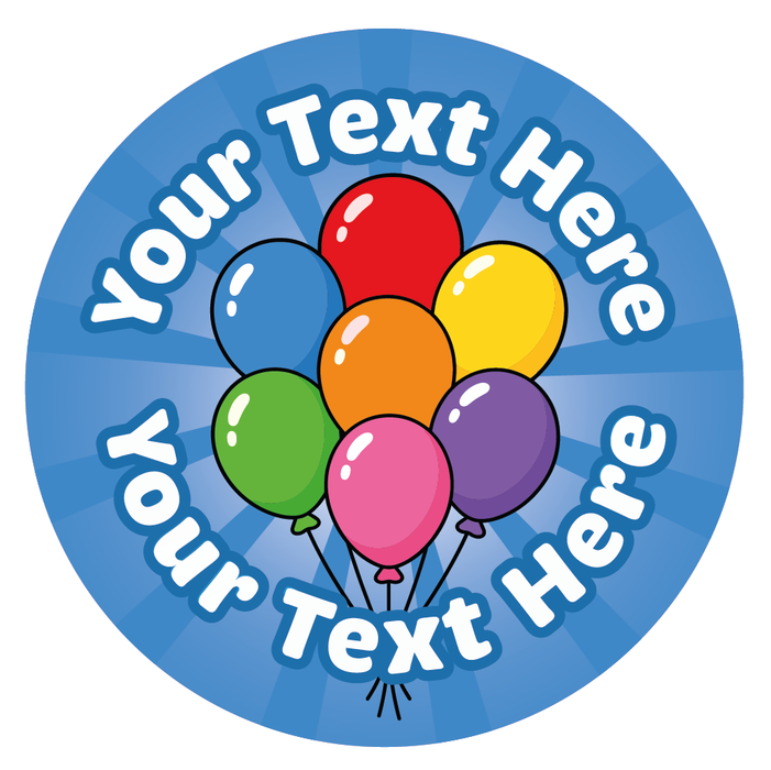 Personalised Birthday Party Balloon Stickers