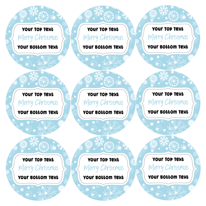 Personalised Blue Christmas Present Labels