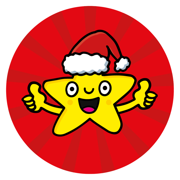 Christmas Santa & Elf Star Reward Stickers
