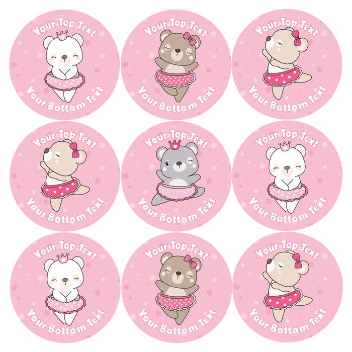 Ballet Cat Sticker Personalised Cute Ballet Animals Reward Stickers — MyClassroom