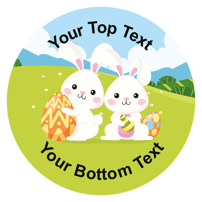 Personalised Cute Easter Bunny Reward Stickers