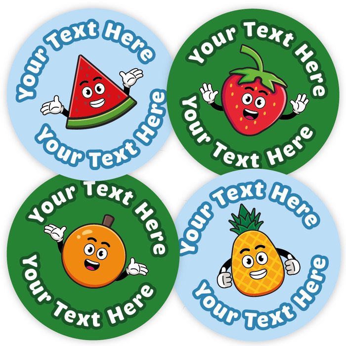 Personalised Happy Fruit Healthy Eating Reward Stickers