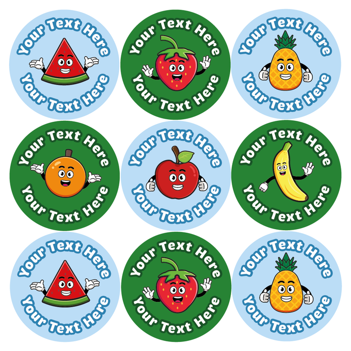 Personalised Happy Fruit Healthy Eating Reward Stickers