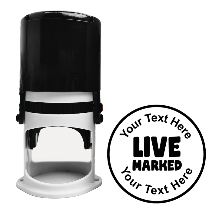 Personalised Live Marked Self Inking Rubber Stamp 30mm
