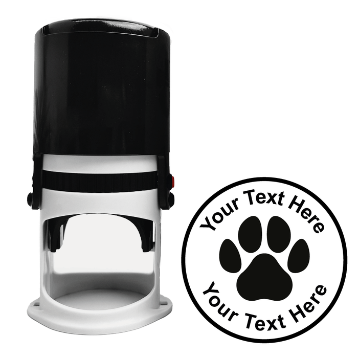 Personalised Paw Print Self Inking Rubber Stamp 30mm