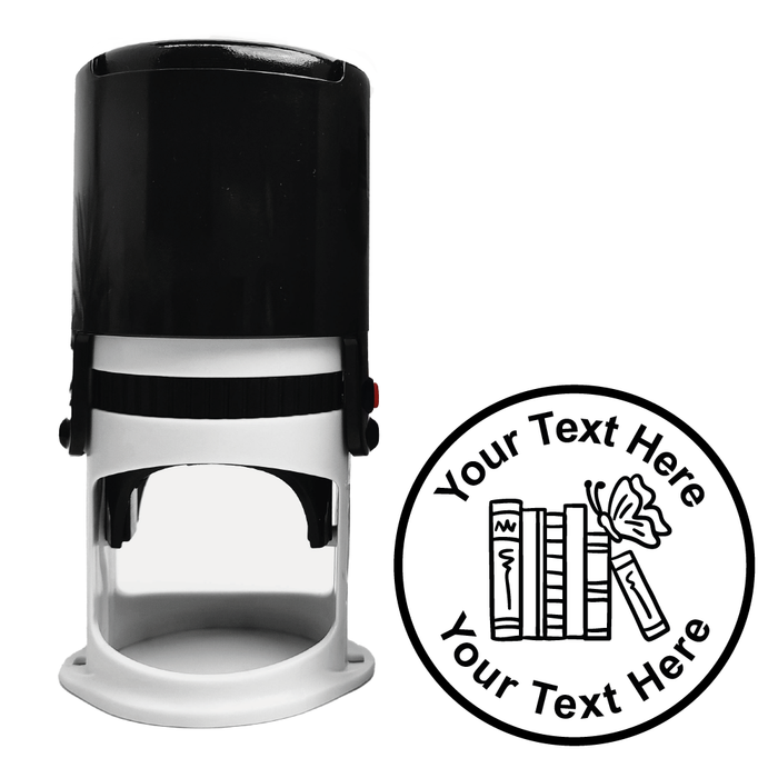 Personalised From the Library of Self Inking Rubber Stamp 30mm