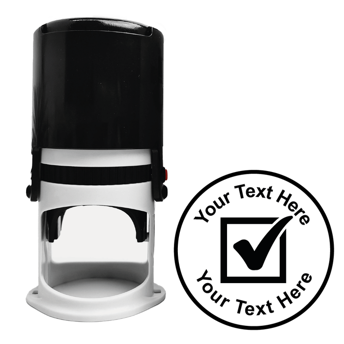 Personalised Tick Box Self Inking Rubber Stamp 30mm