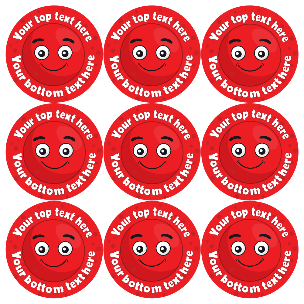 Personalised Red Clown Nose Reward Stickers — MyClassroom