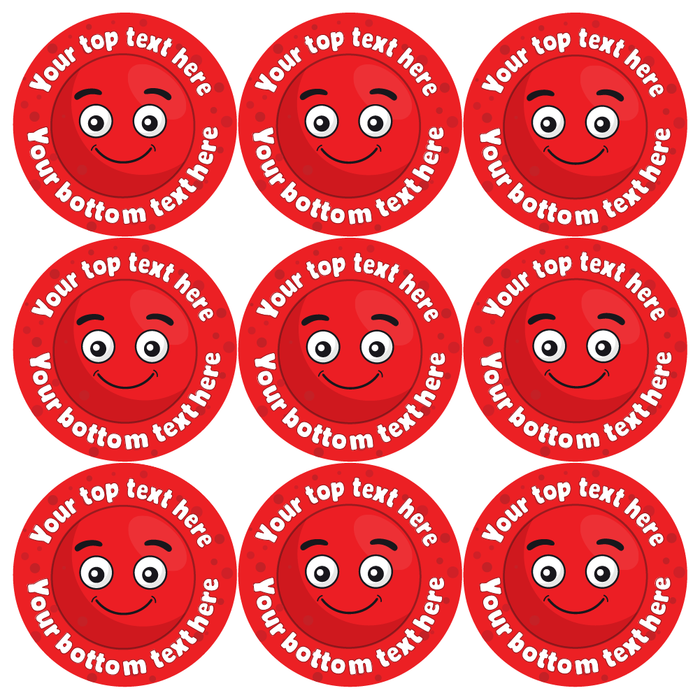 Personalised Red Clown Nose Reward Stickers