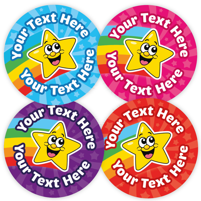 Personalised Rainbow Superstar Reward Stickers
