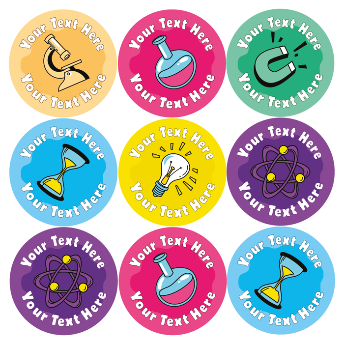 Personalised Science Well Done Reward Stickers