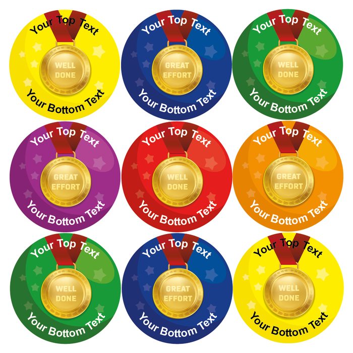 Personalised Sports Day Medal Reward Stickers