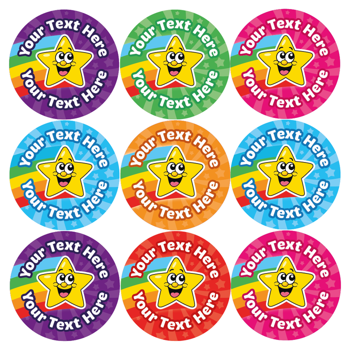 Personalised Rainbow Superstar Reward Stickers