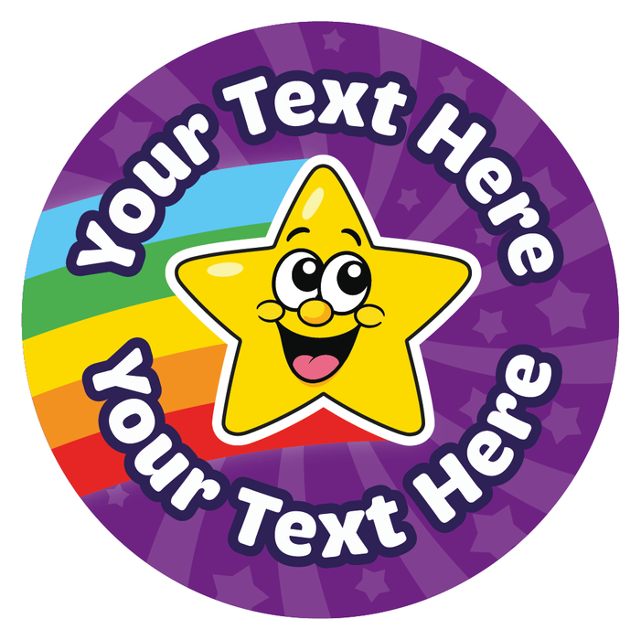 Personalised Rainbow Superstar Reward Stickers