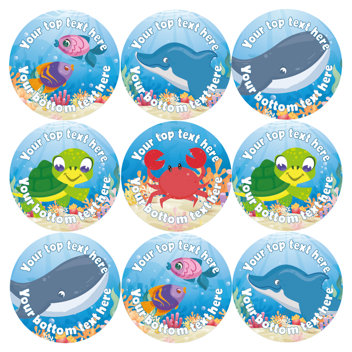 Personalised Under The Sea Reward Stickers