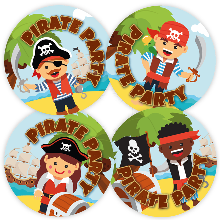 Pirate Party Stickers