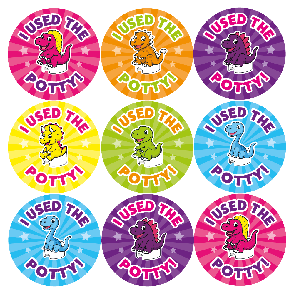 Cute Dinosaur Potty Training Reward Stickers — MyClassroom