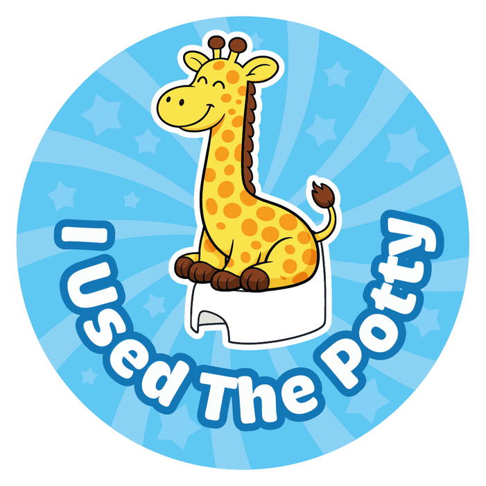 144 Cute Safari Animals Potty Training Reward Stickers for Parents, Child Minders and Nurseries 30mm