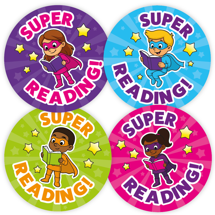 Superhero Reading Reward Stickers