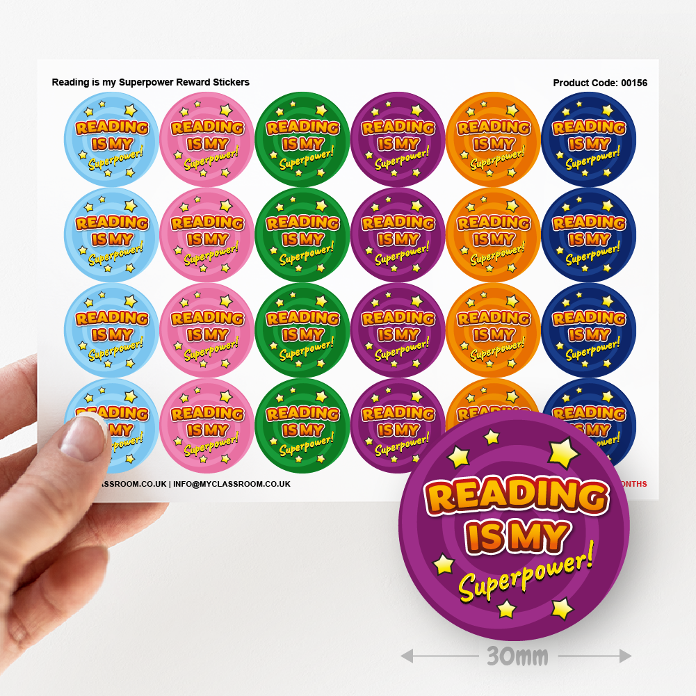 Reading Progress Sticker Chart 864 Reading Reward Stickers Value Pack (30mm) β MyClassroom