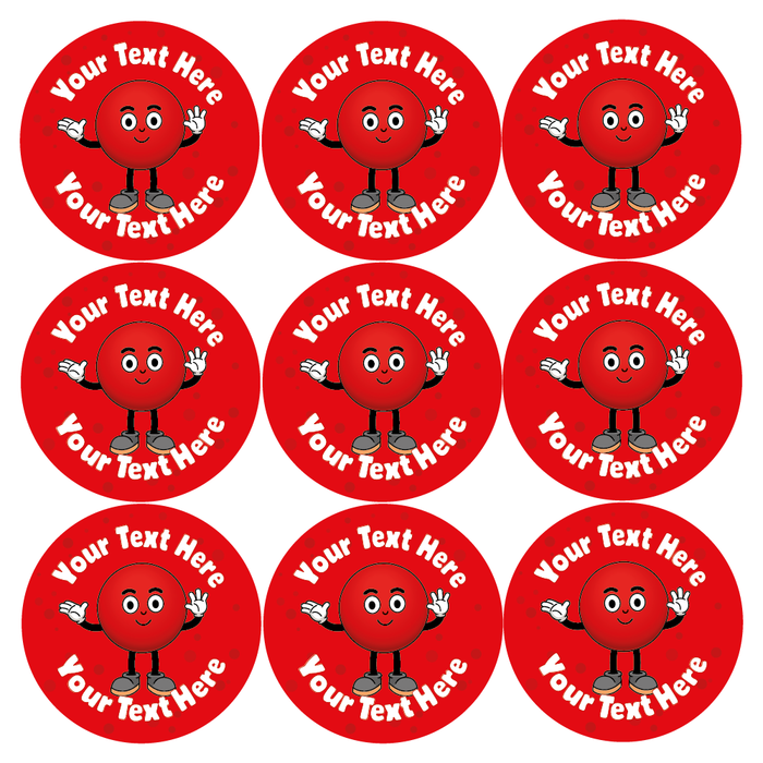 Personalised Happy Red Clown Nose Reward Stickers