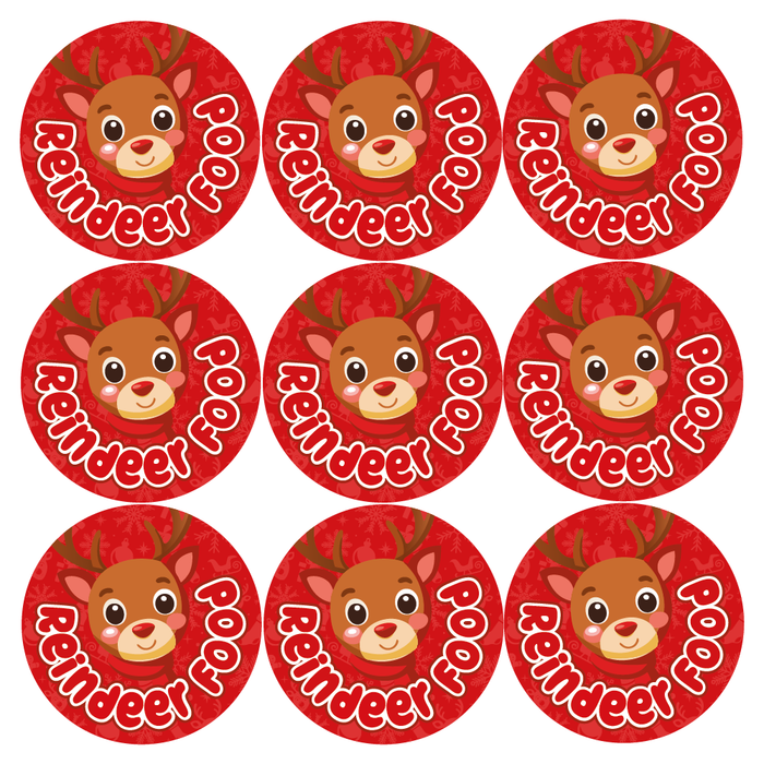 Reindeer Food Christmas Stickers