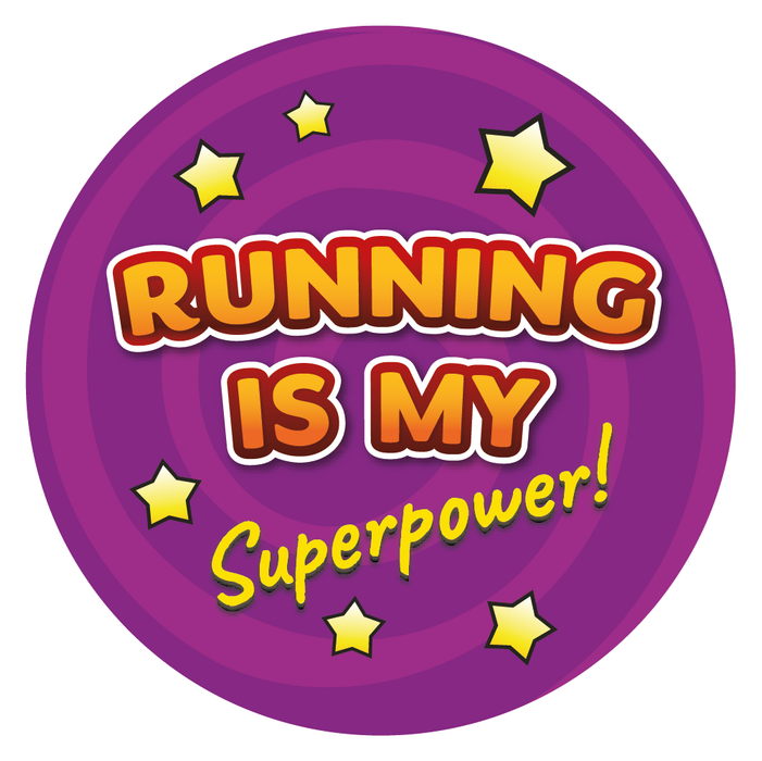 Running is my Superpower Reward Stickers