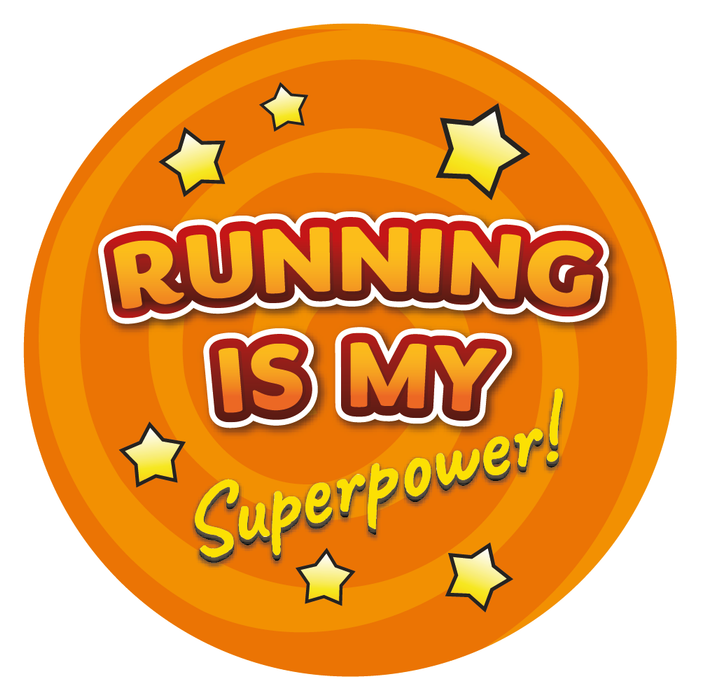 Running is my Superpower Reward Stickers