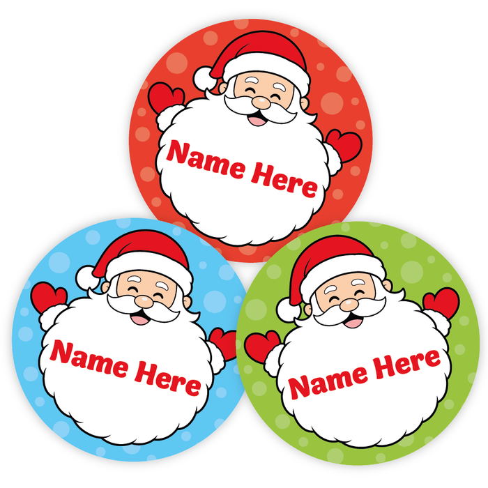 Personalised Santa Christmas Present Name Labels