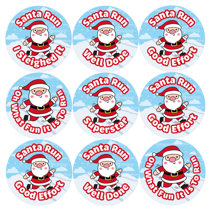 Santa Run Reward Stickers