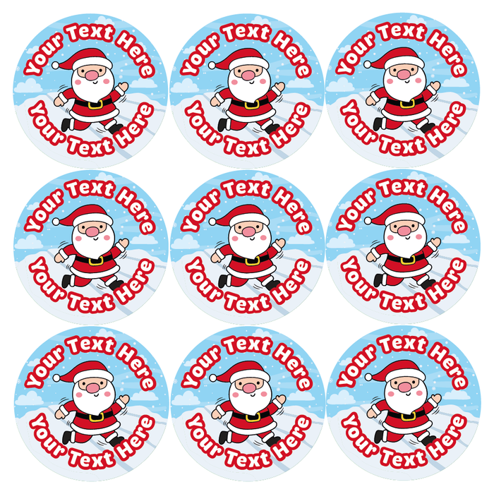 Personalised Santa Run Reward Stickers