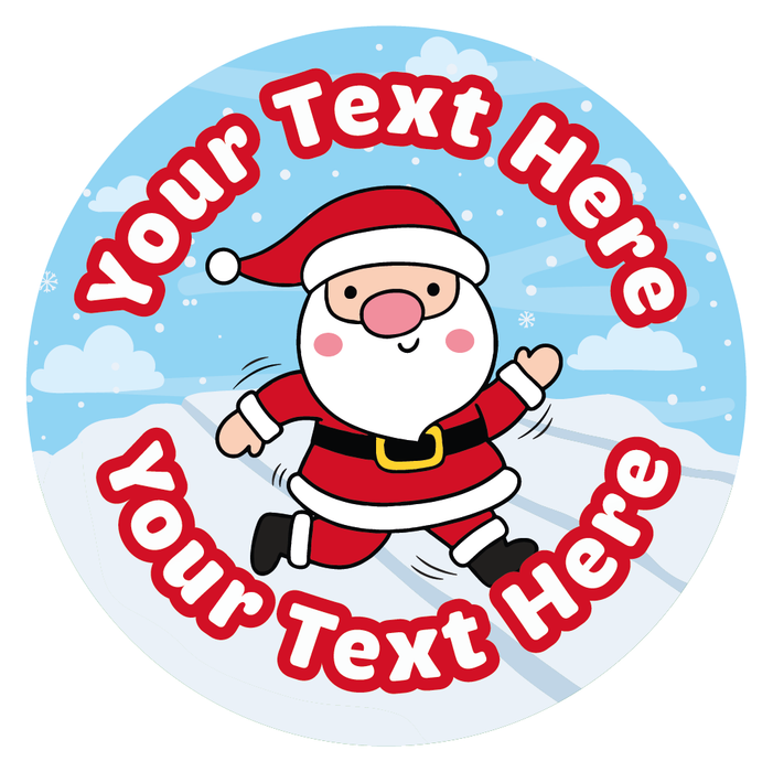 Personalised Santa Run Reward Stickers