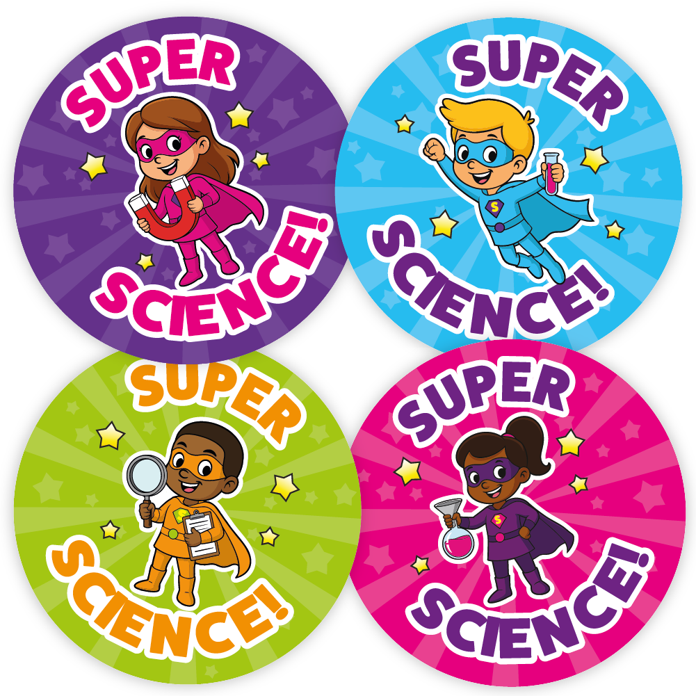 48 Superhero Science Reward Stickers — MyClassroom