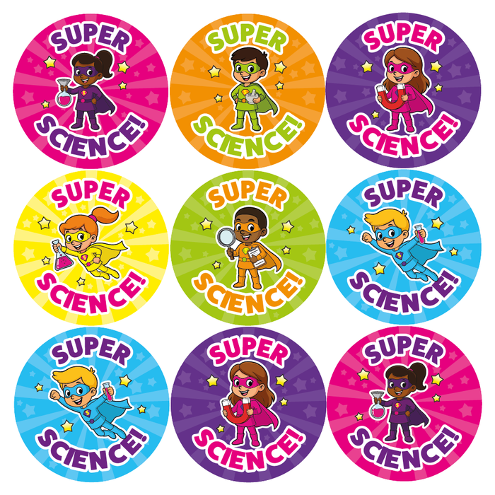 Superhero Science Reward Stickers