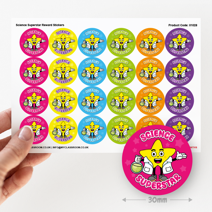 864 Science Reward Stickers Value Pack (30mm)