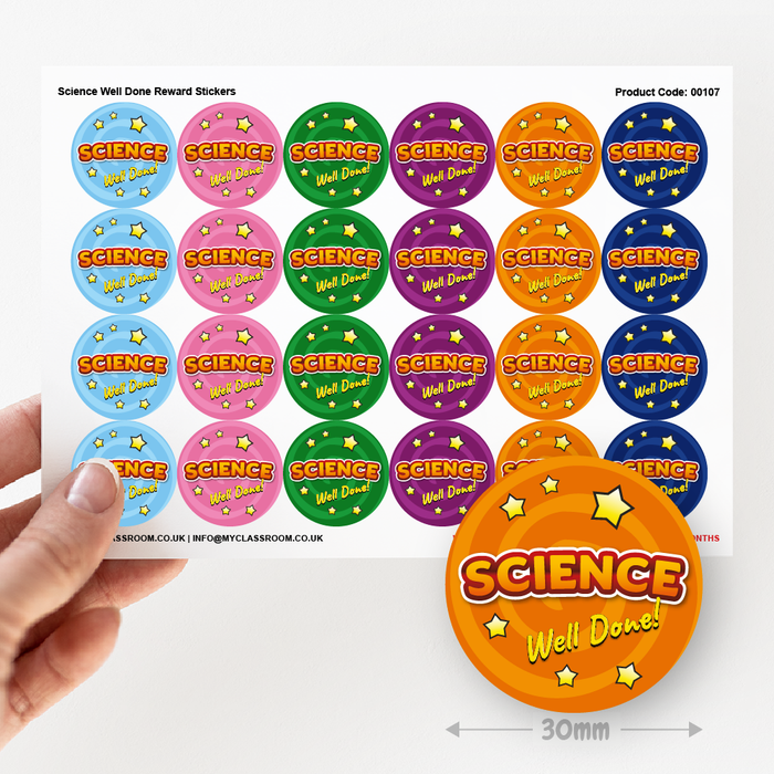 864 Science Reward Stickers Value Pack (30mm)