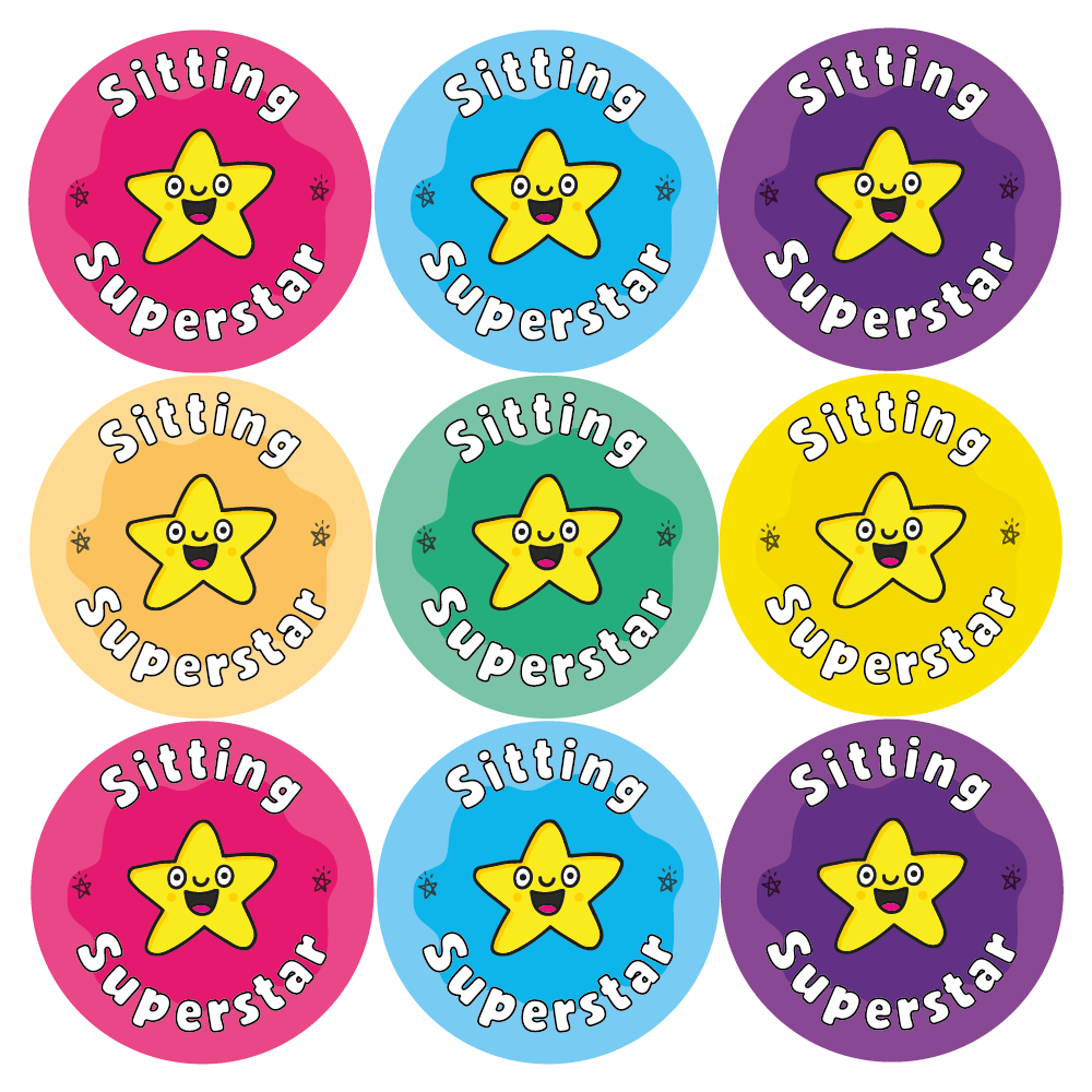 48 Sitting Superstar Reward Stickers — MyClassroom