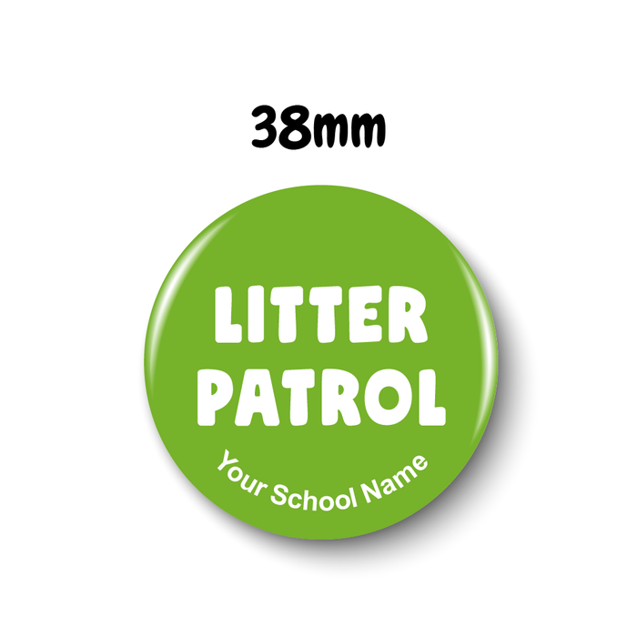 Personalised Litter Patrol Badges (10 Badges - 38mm)