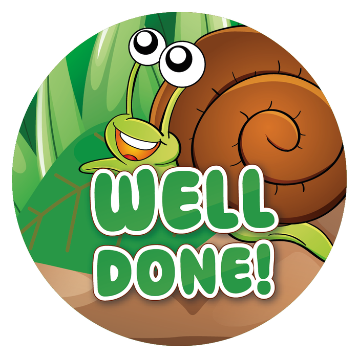 Happy Snail Praise Words Reward Stickers