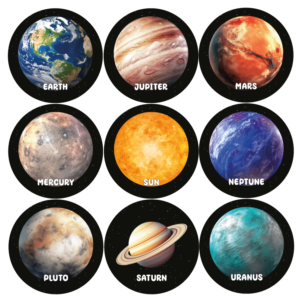 Solar System Planets Space Reward Stickers — MyClassroom