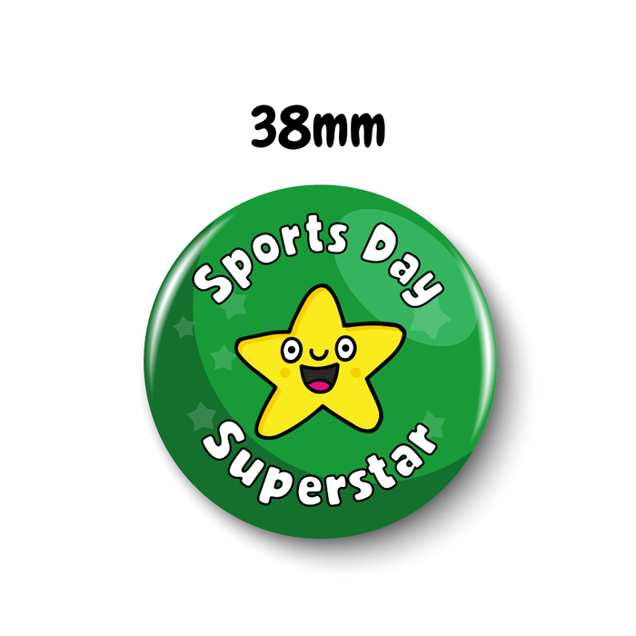 Sports Day Superstar Reward Badges (10 Badges - 38mm)