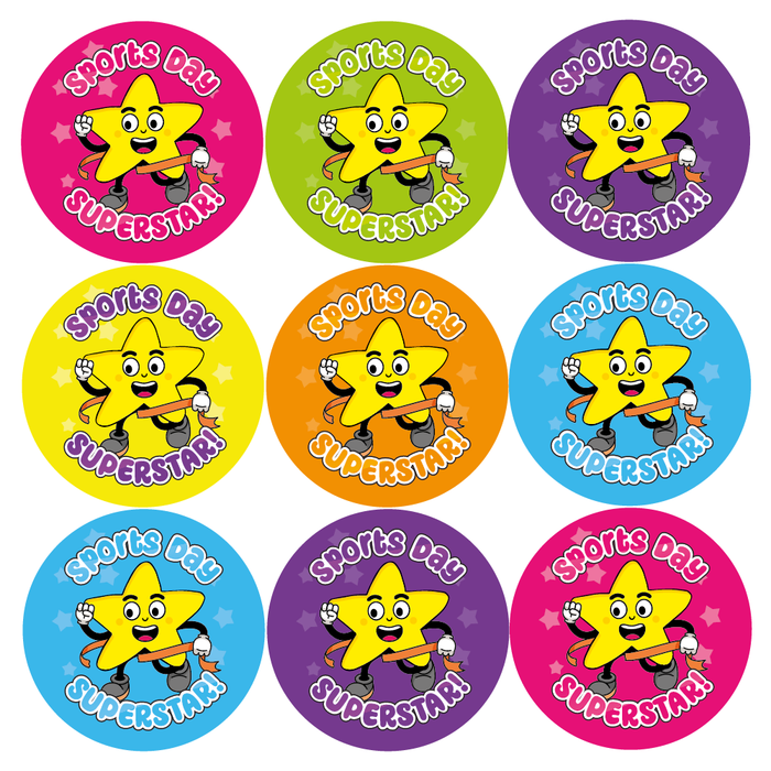 Sports Day Superstar Star Reward Stickers