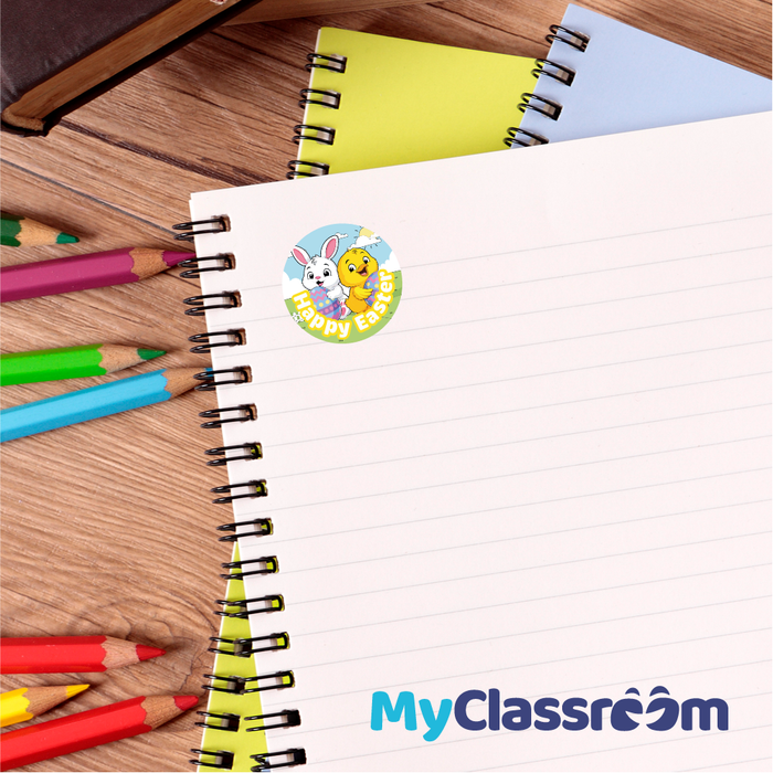 Happy Easter Cute Easter Characters Reward Stickers