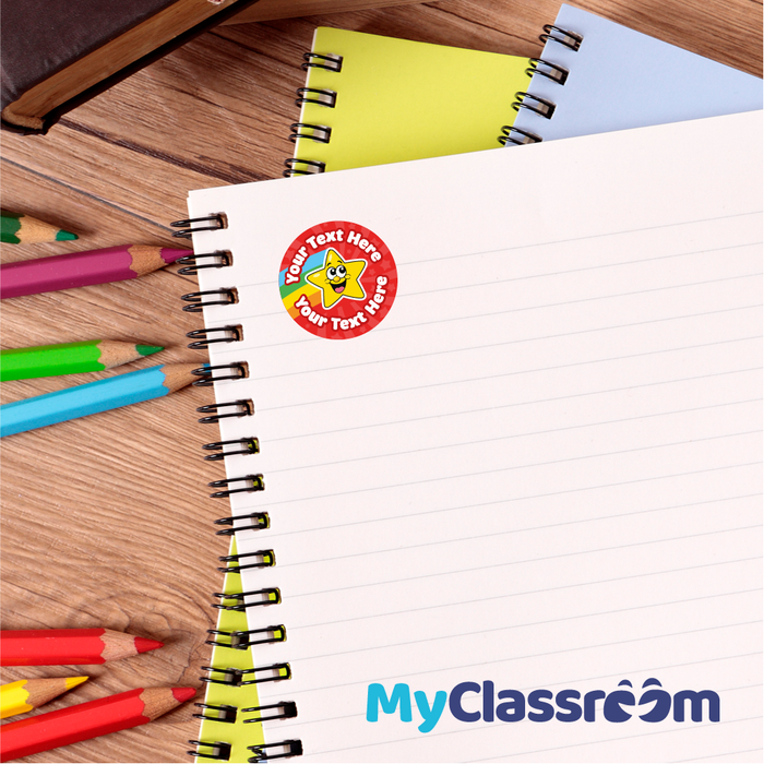 Personalised Rainbow Superstar Reward Stickers
