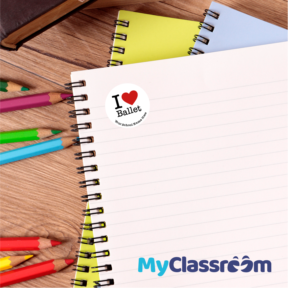 Personalised I Love Ballet Reward Stickers — MyClassroom