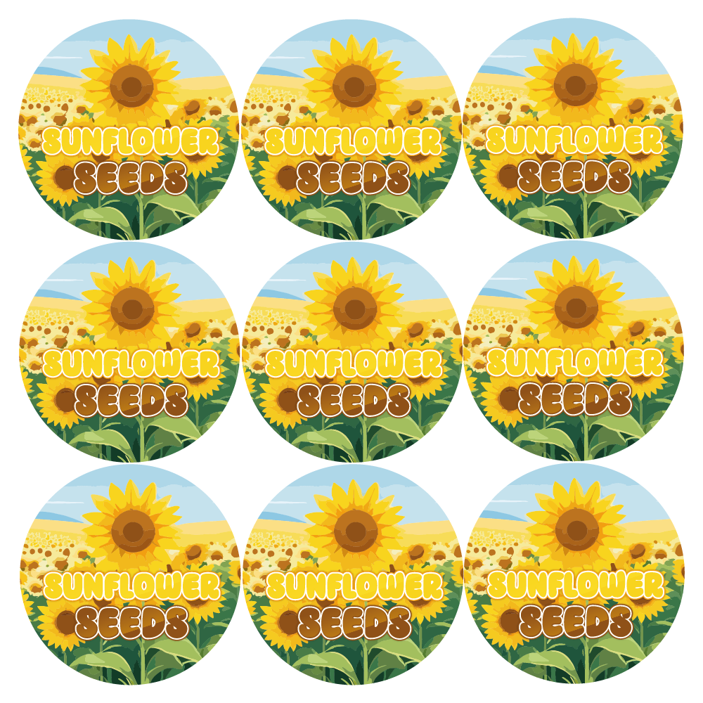 Sunflower Sticker Label Sunflower Seed Stickers โ MyClassroom