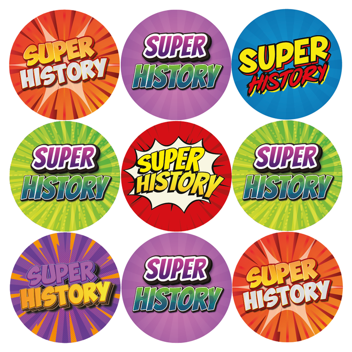 Super History Reward Stickers